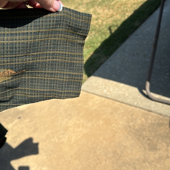 NOS Vintage Bread Sz 3 Tunic Green Plaid Fall Leaves US Made Gretzinger Hudson - Picture 10 of 12